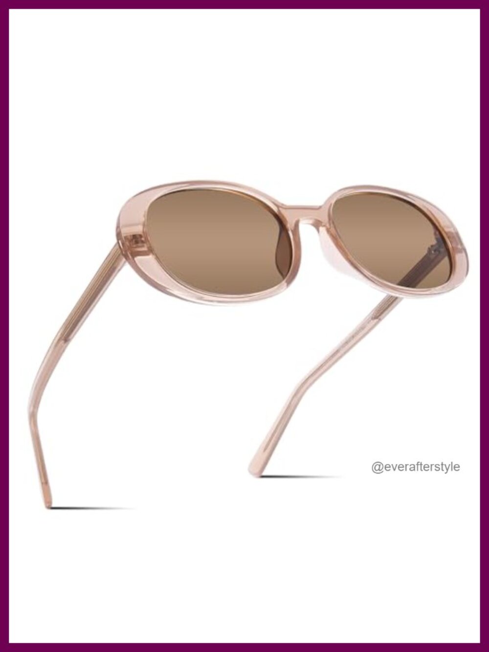 Vintage Oval Sunglasses Polarized UV400 Lightweight TR90 Retro Shades